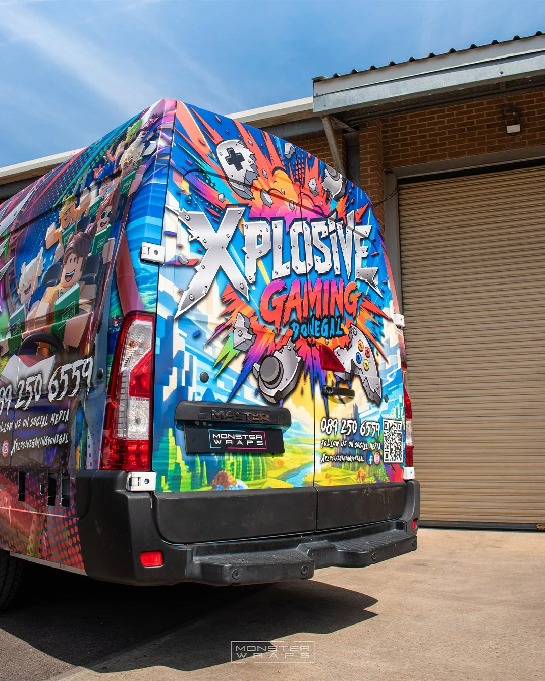 Xplosive Gaming fully custom designed digitally printed commercial branded wrap