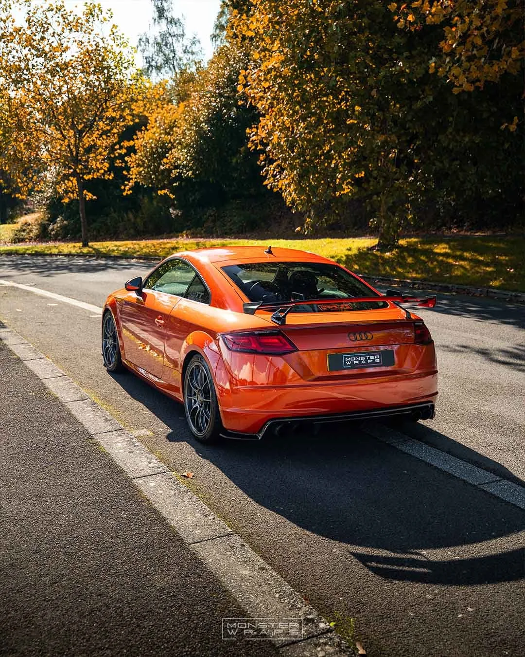 Audi TTS MK3 full colour change wrap 3M 2080 Gloss Fiery Orange