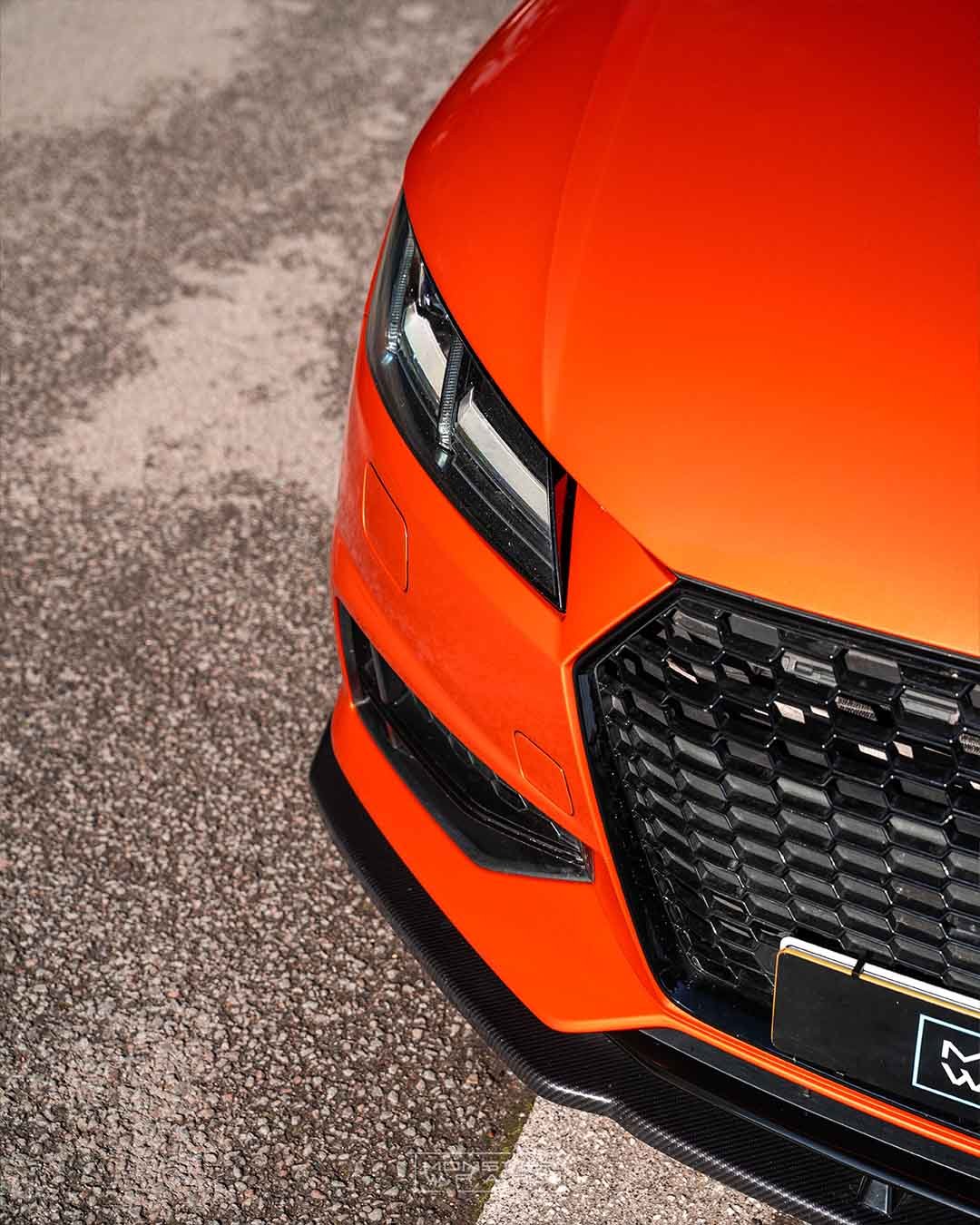 Audi TTS MK3 full colour change wrap 3M 2080 Gloss Fiery Orange