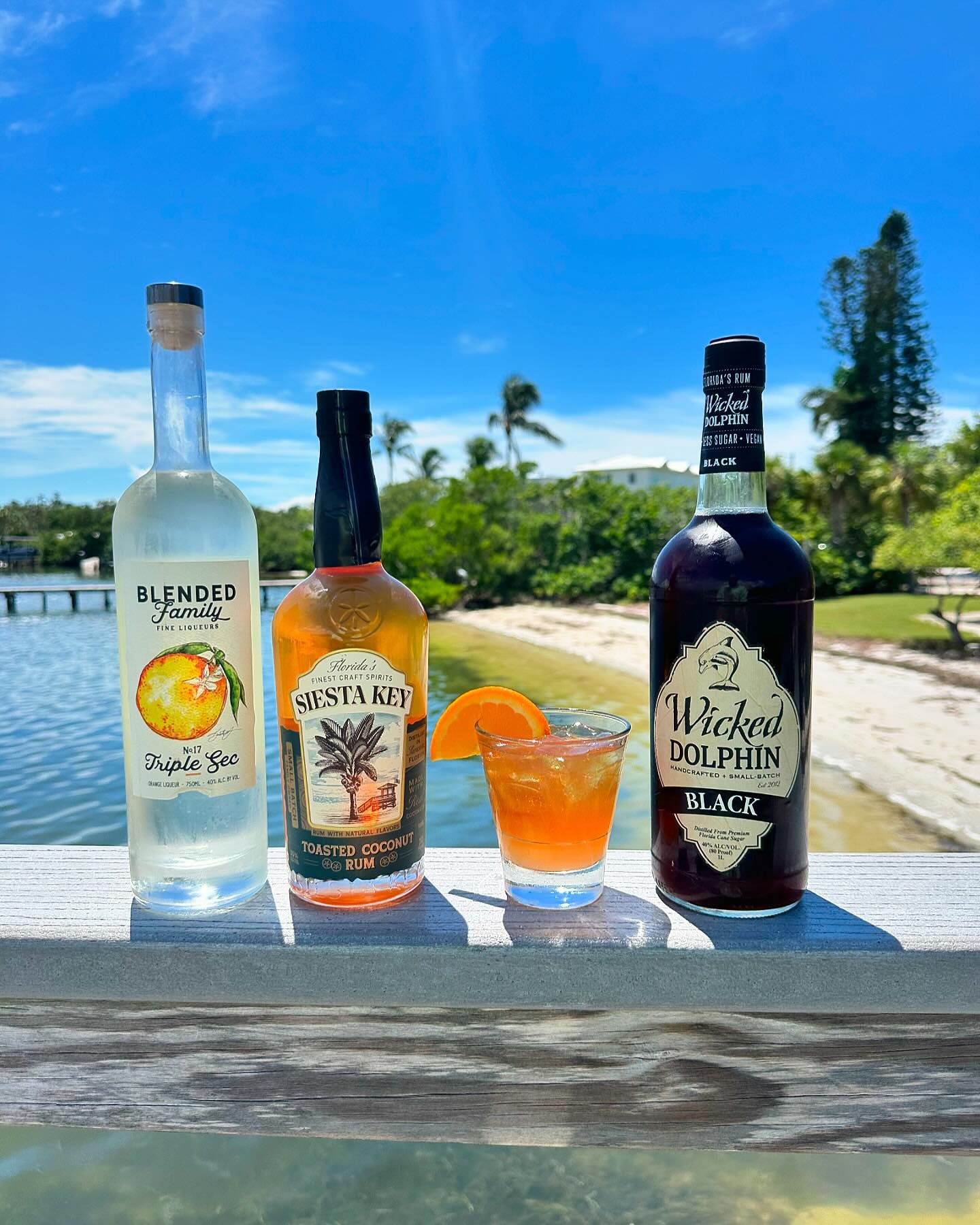 Escape to the tropics with our famous CoCoNut Mai Tai! 🥥🍹 Made with local coconut-flavored @siesta_key_rum, rich @wickeddolphin Black Rum, and a splash of Blended Family Triple Sec, this is your ticket to island paradise in a glass! 🌴✨ Sip, relax,