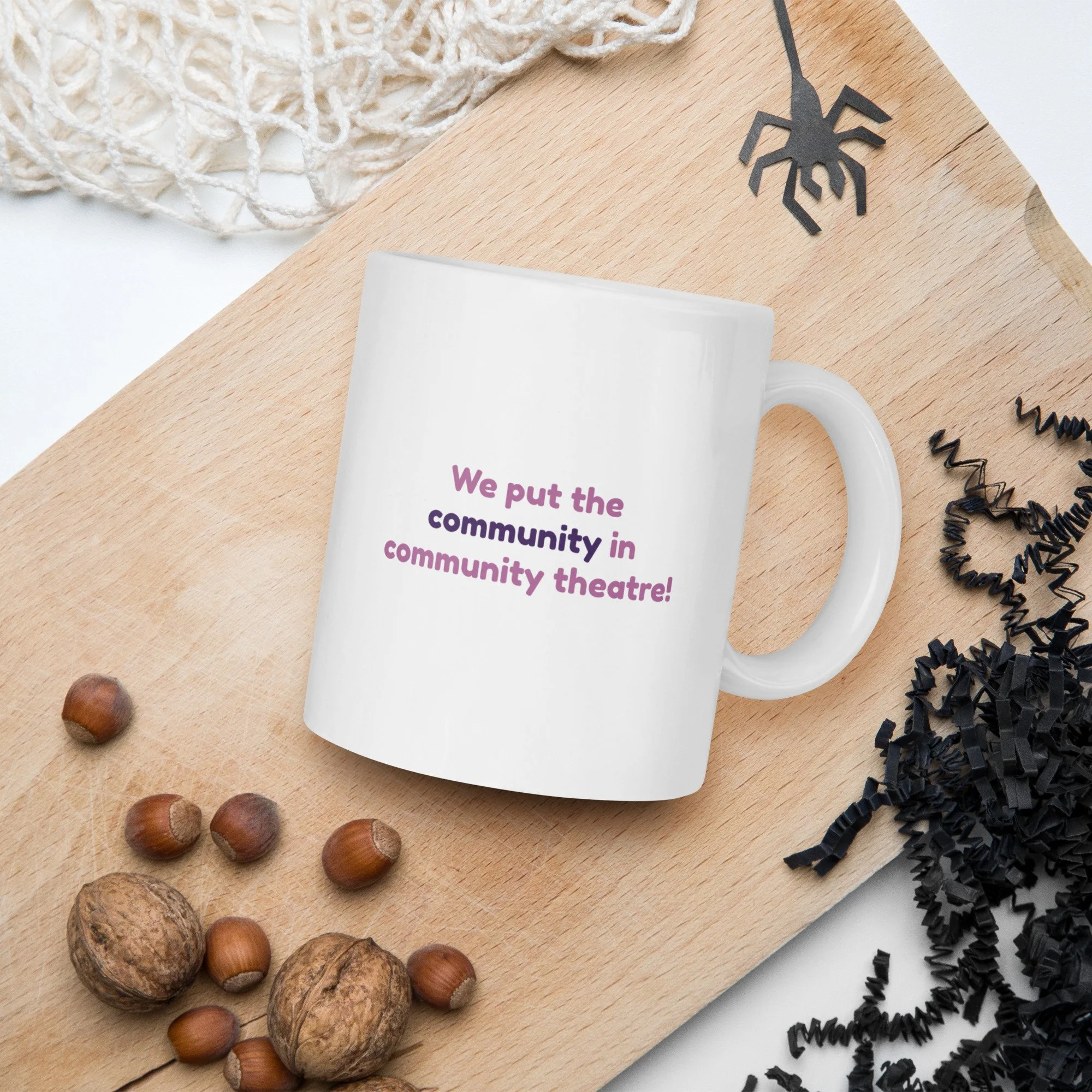 White glossy mug
