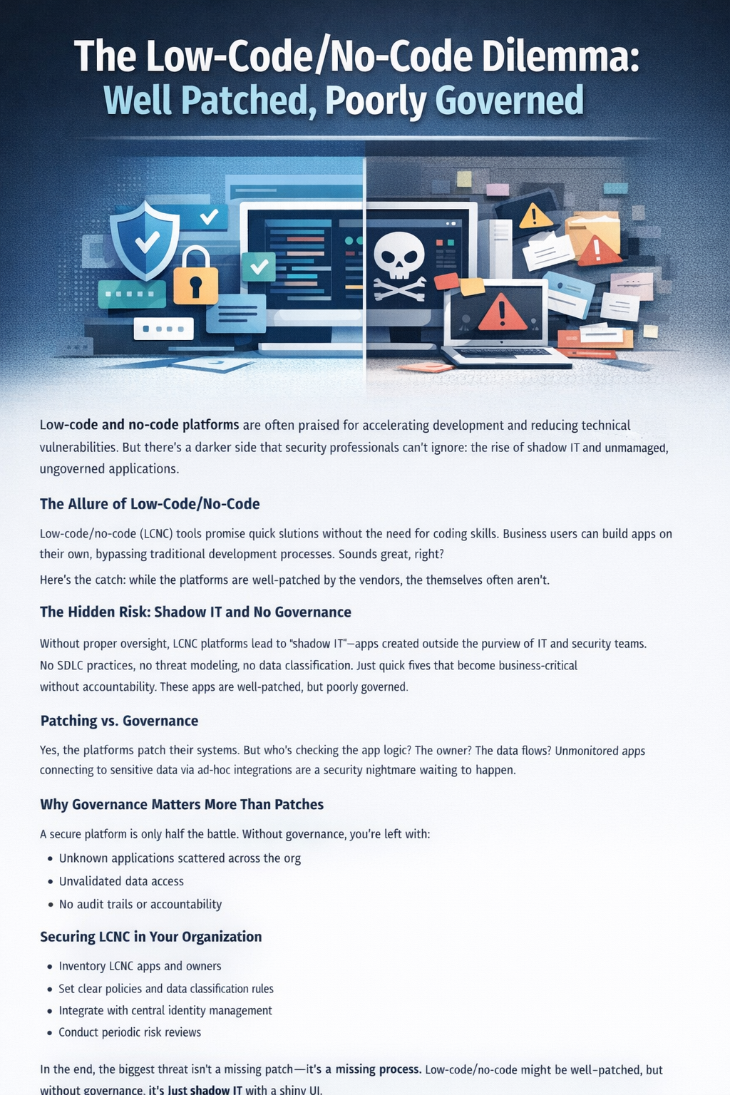 Low-Code and No-Code Platforms: A Growing Application Security Risk for SMEs