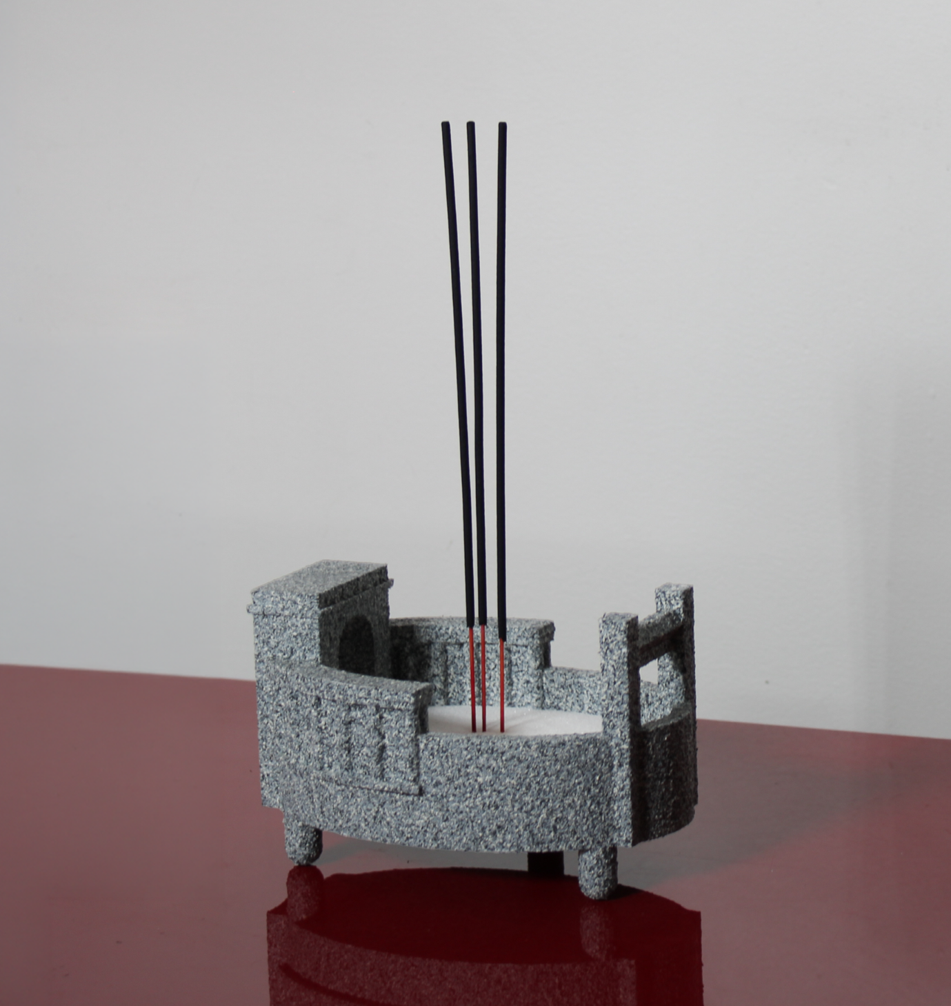 xiang (concrete, 2026) - an incense holder that celebrates manhattan's chinatown  