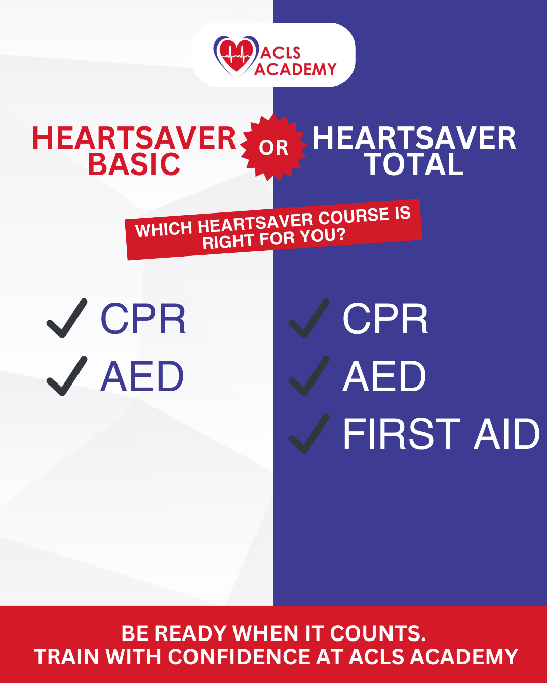 Heartsaver Total vs. Heartsaver Basic: Which CPR Course Is Right for You?