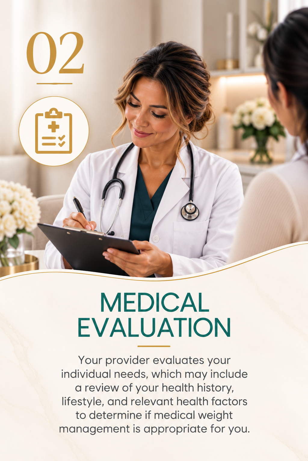 Medical weight loss evaluation to determine if weight loss management is appropriate