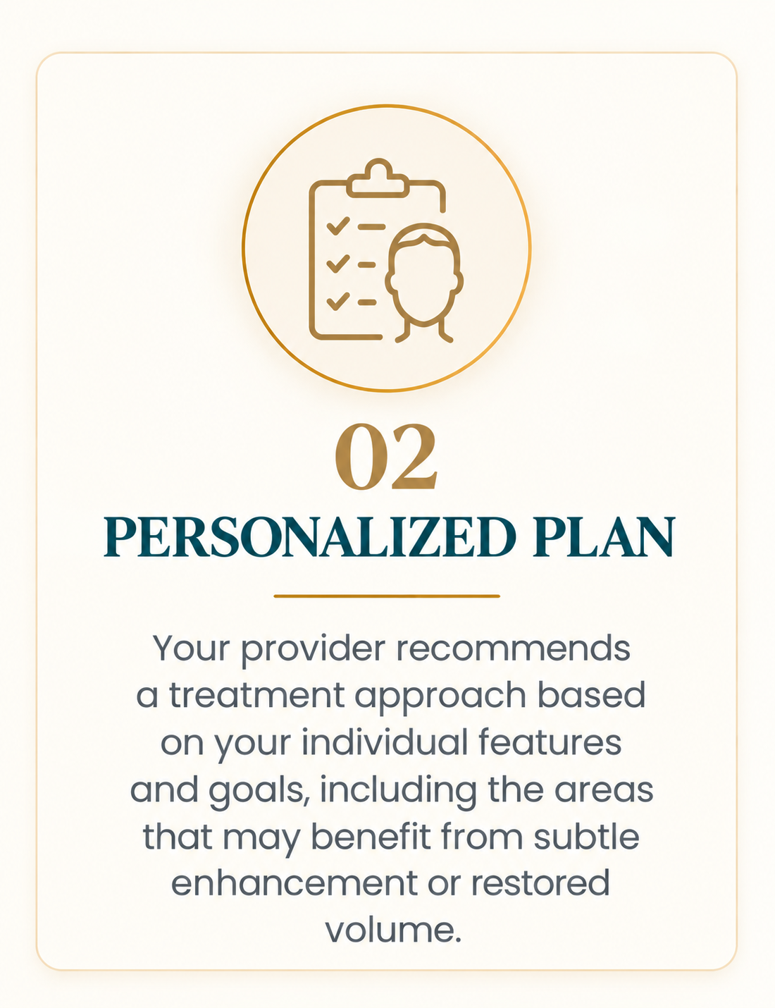 Recommendations on a treatment based on your individual features and goals, including areas that may benefit from enhancement
