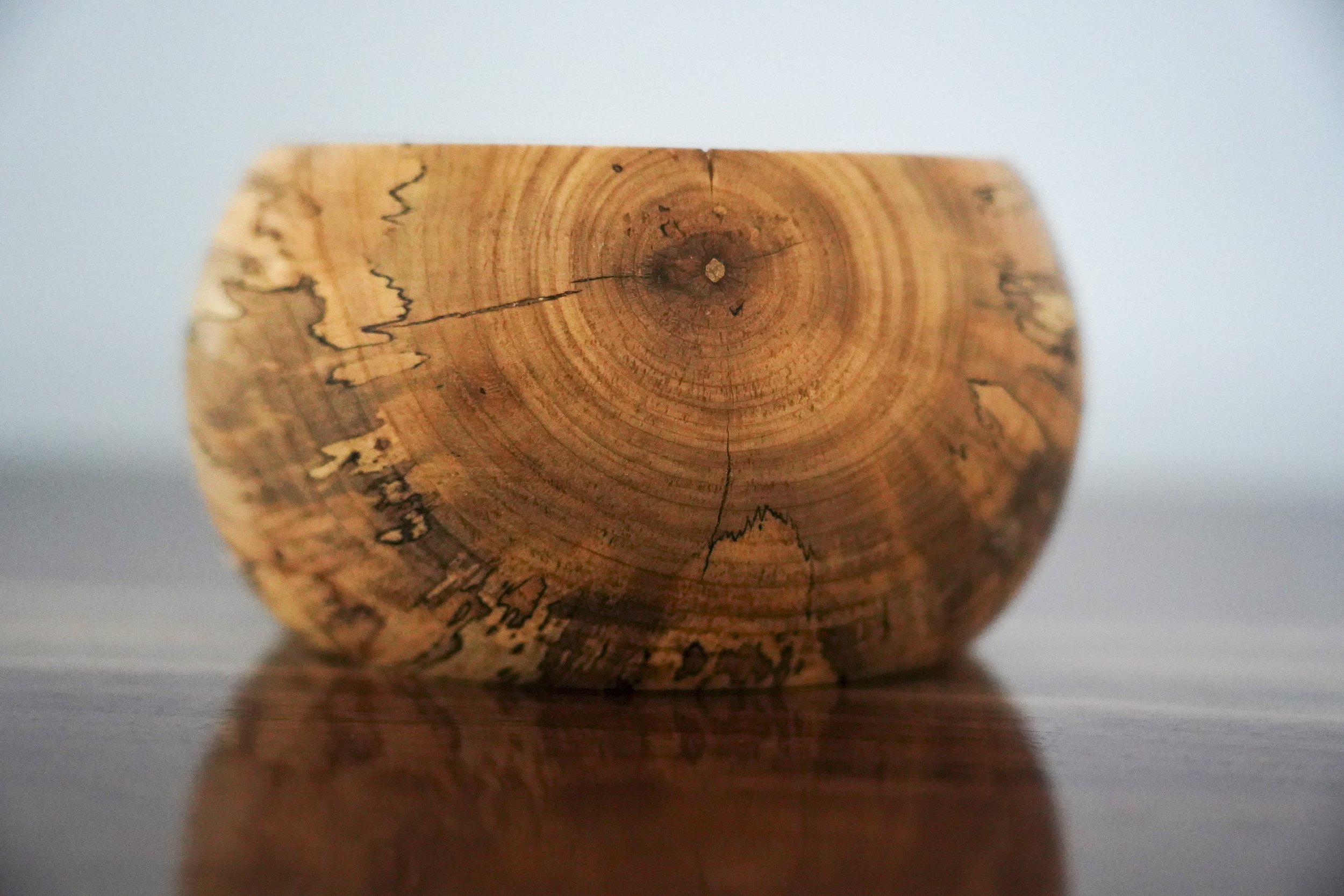 Hand Turned Spalted Maple Bowl