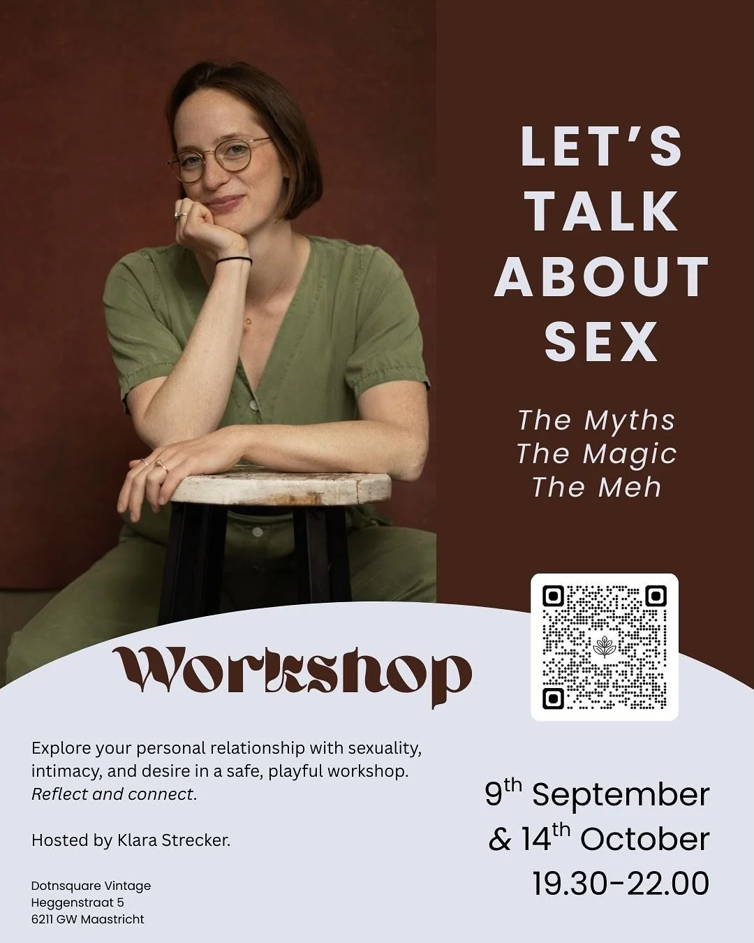 So excited for the next rounds of &ldquo;Let&rsquo;s talk about sex&rdquo; 🥰
🔗 in bio for tickets

Full description:

Let&rsquo;s talk about sex &mdash; the magic, the myth, the meh.
Not performative, not perfect &mdash; but personal.
How much do y