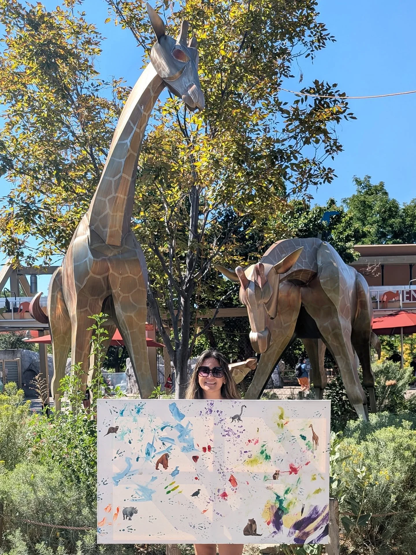 I was recently asked by Denver Zoo Conservation Alliance if I would like to collaborate with some animals and create  artwork to support wildlife conservation in Colorado and worldwide... obviously I said YES PLEASE! I created four different painting