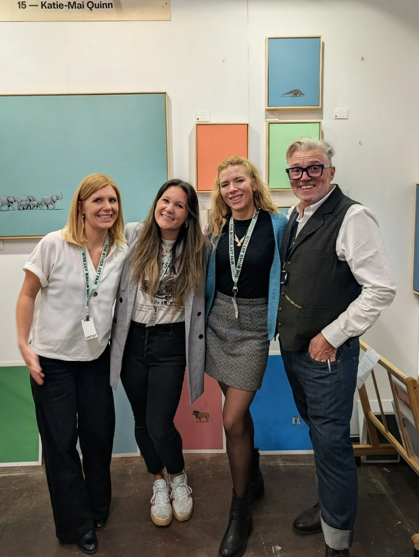 Finally home after a long, busy week in London at @theotherartfair . One of the main highlights for me was getting to spend time with these incredible artists! Couldn't have made it through the show without you all -- thank you for all the laughs and