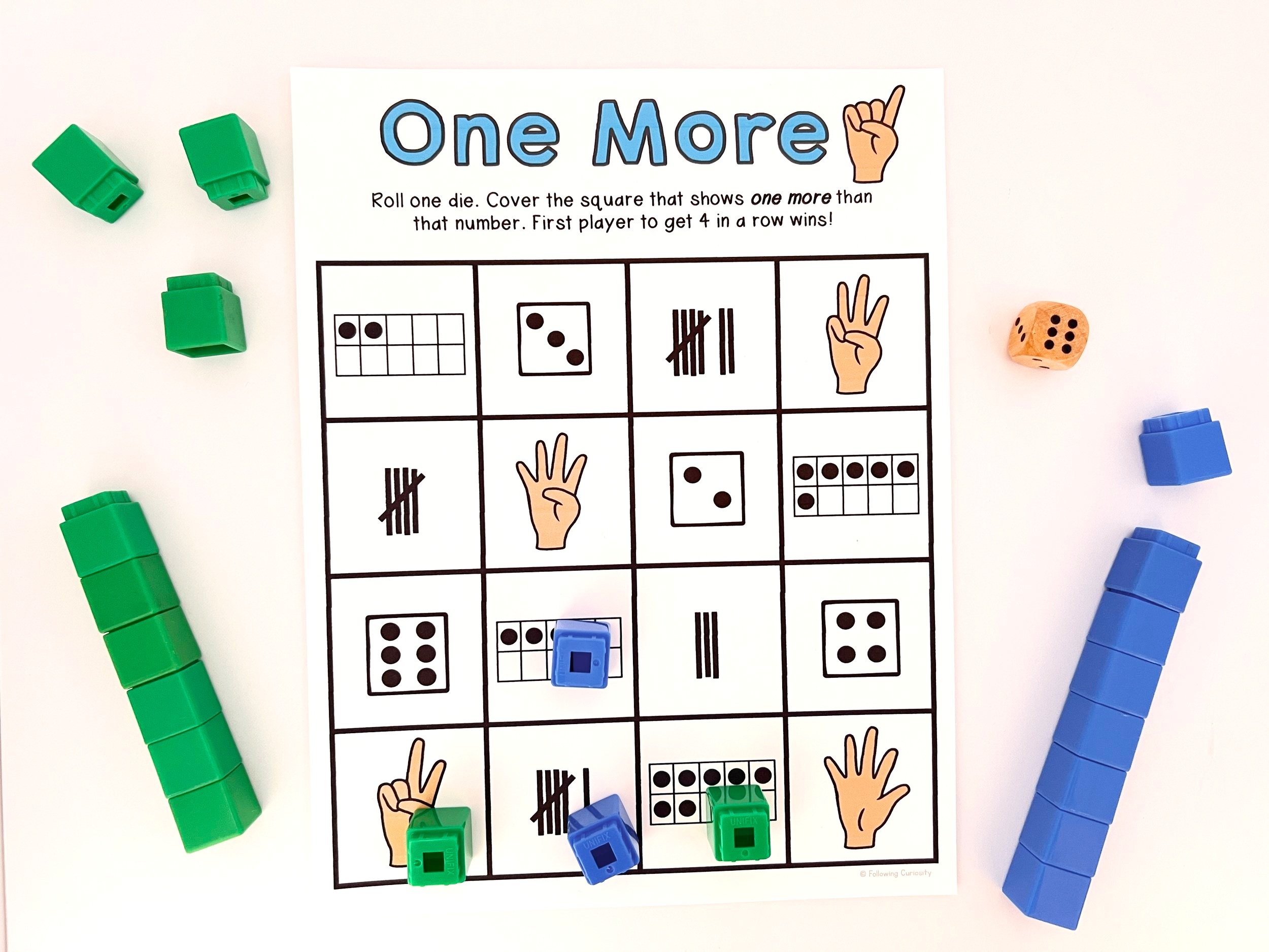 One More One Less Math Centers