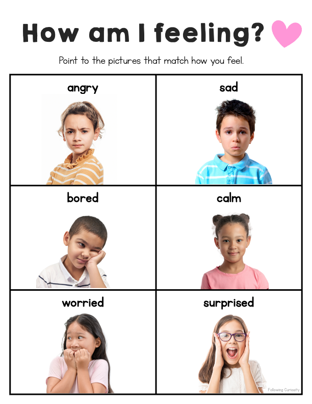 Identifying Feelings Poster for Social Emotional Learning