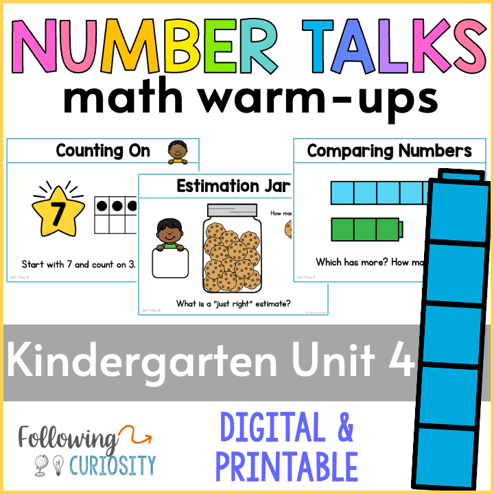Daily Kindergarten Number Talks Digital Math Warm Ups | December Slides for Math Talks