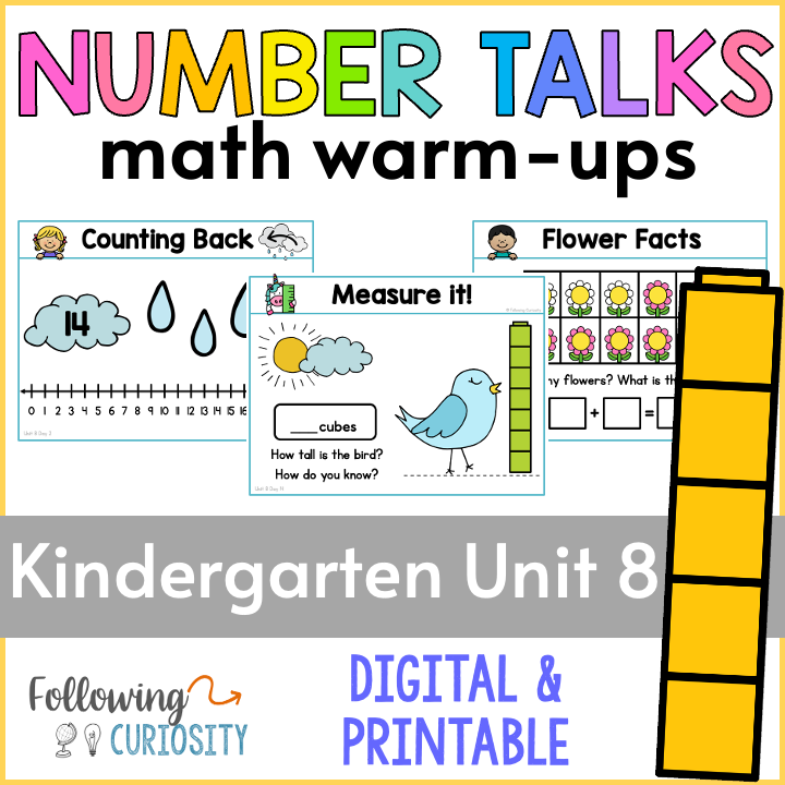 Daily Kindergarten Number Talks Digital Math Warm Ups | April Slides for Math Talks