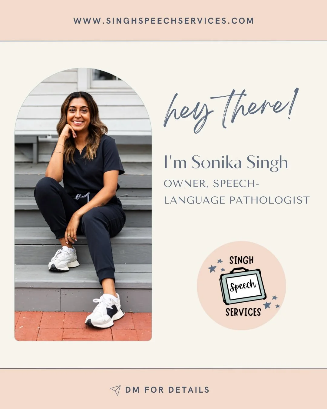 Hi 👋🏽 With so many new faces here, I wanted to reintroduce myself &mdash; I&rsquo;m the owner and speech-language pathologist behind Singh Speech Services. I provide in-home speech therapy throughout the DMV area. 

Welcome to my page&mdash;this is