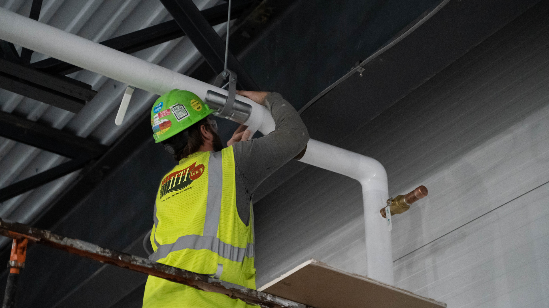 Insulated chilled water lines protected against condensation.png