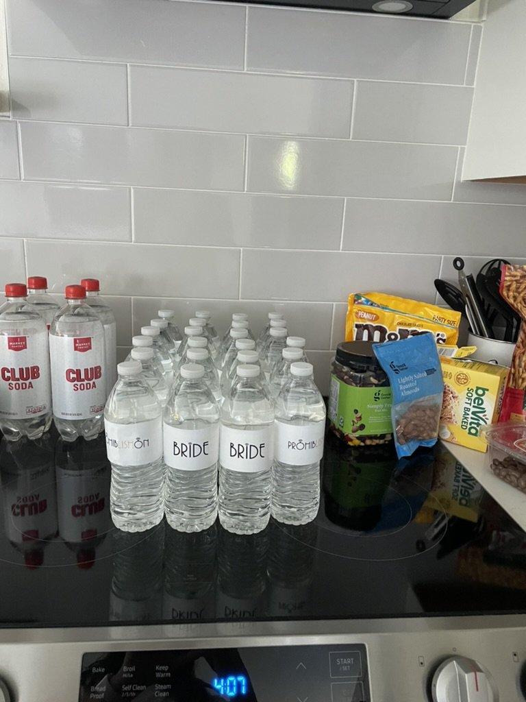Personalized water bottle labels