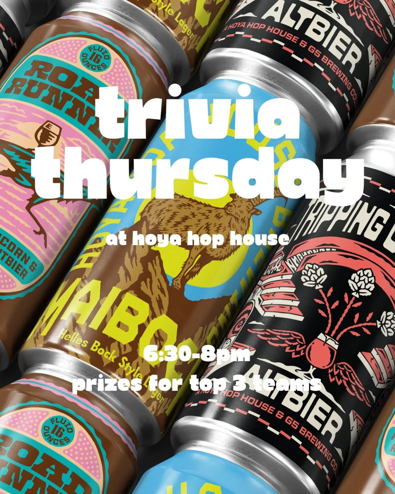 Every Thursday, the brewhouse turns into a room full of people realizing they either know way too much&hellip; or absolutely nothing. 🍻🧠
It&rsquo;s Trivia Night at Hoya!
A couple hours of good drinks, wrong answers, accidental genius moments, and a