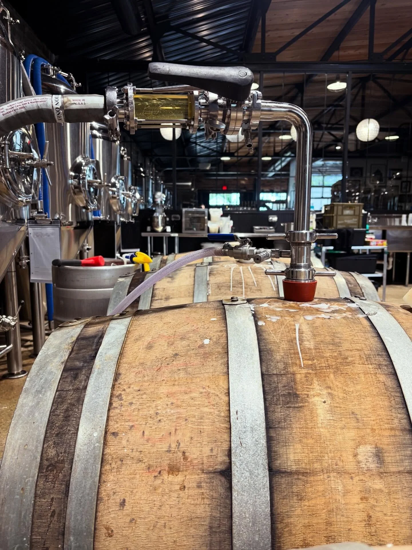 Happy Saturday! ☀️

We have a little teaser from the brewhouse on a project that&rsquo;s been in the works for over a year now! It&rsquo;s finally been pulled out of the barrels and will be natural conditioning on champagne yeast for its last leg of 