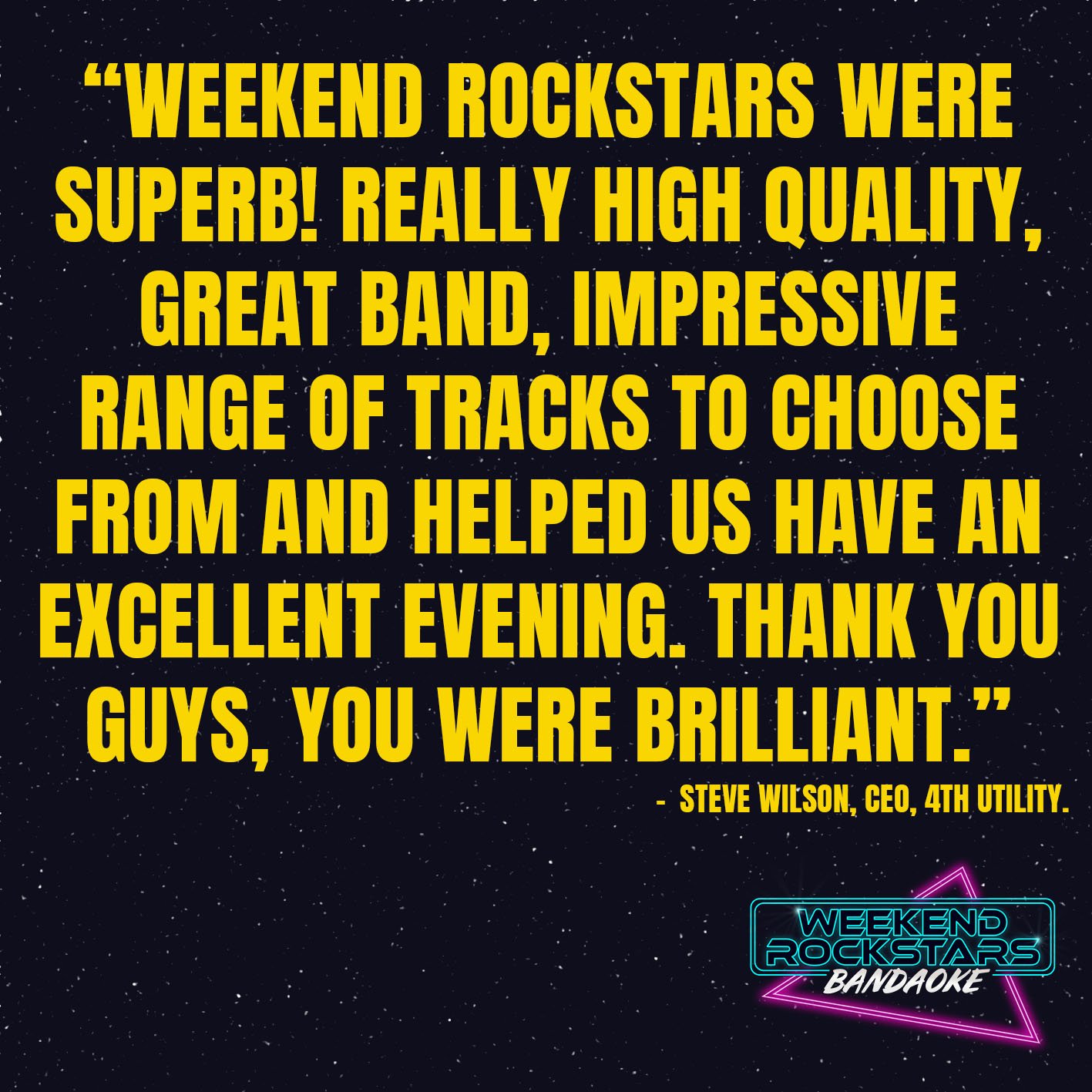 Thanks for the kind words, Steve and the team. x

#bandaoke #livebandkaraoke #karaoke #livemusic #liveband #bandeoke #manchesterbandaoke #weddingbandaoke #eventband #liveentertainment #manchester #cheshire #pop #rock #manchesterweddings #lyrics #sing