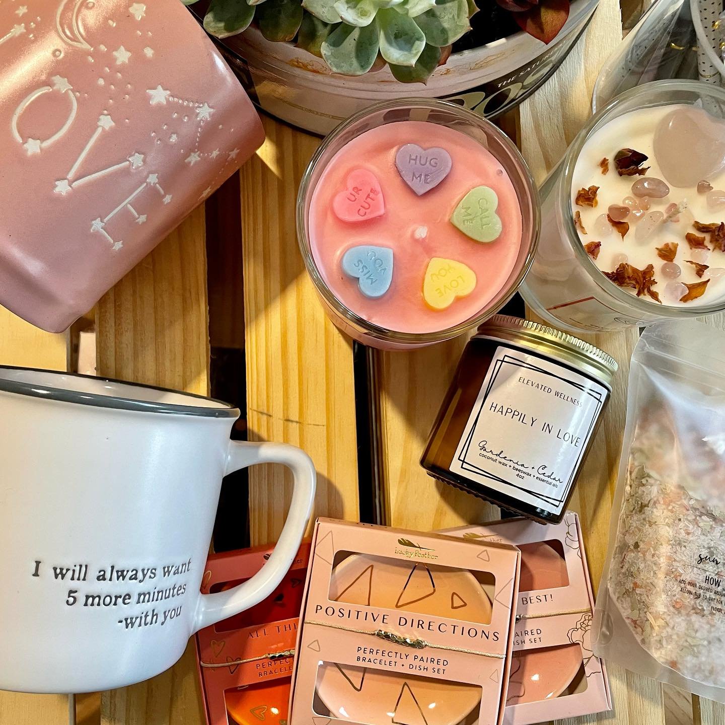 Last-minute Valentine&rsquo;s Day panic? We&rsquo;ve got you covered!💝 

Chocolate is classic, sure, but why not level up with a little Elevated Wellness magic? ✨ 

Whether it&rsquo;s hand-poured soy candles to set the mood, handmade jewelry to spar