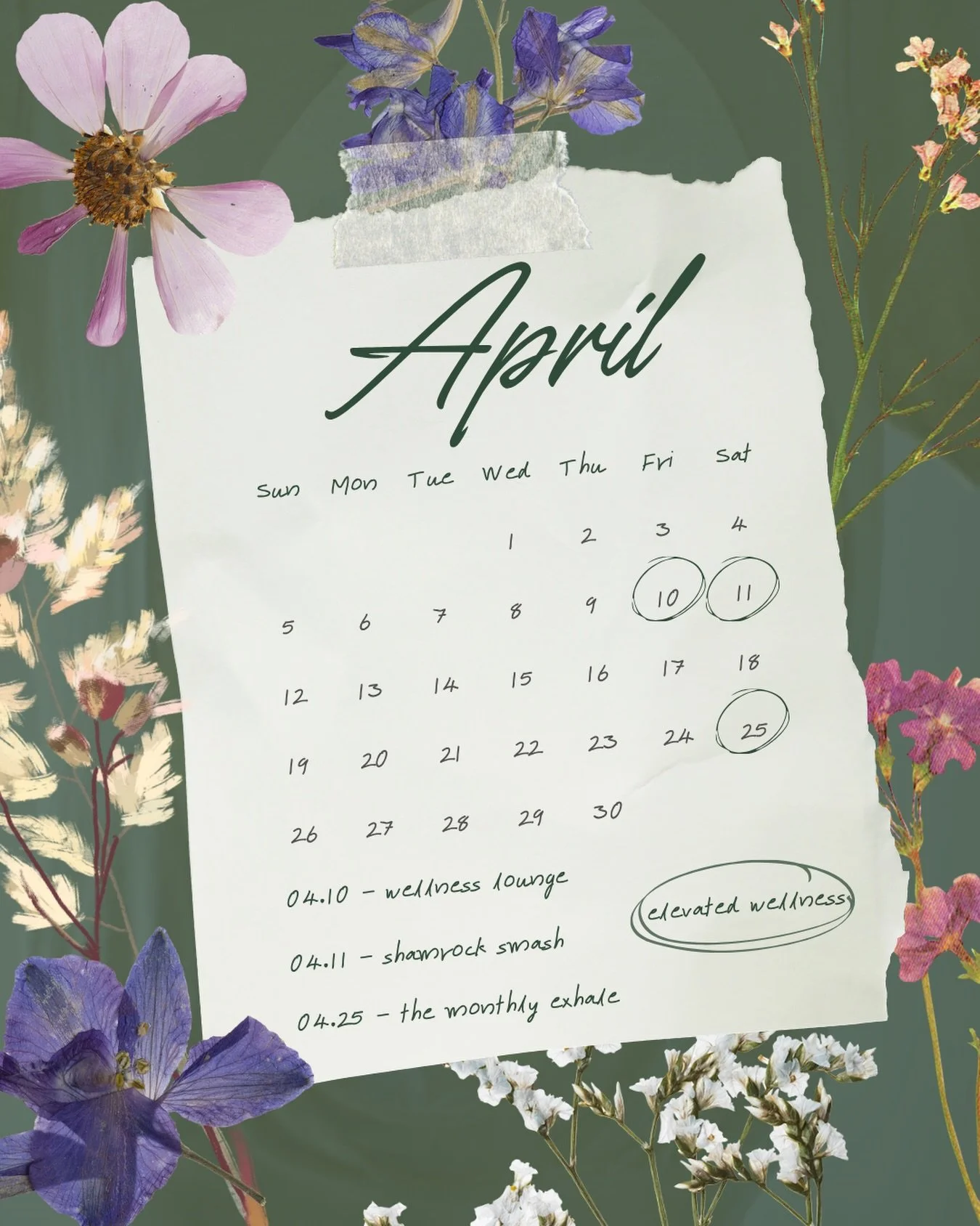 April is looking a little extra special at Elevated✨

We have a few events and experiences happening this month and we can&rsquo;t wait to share more with you

🍀Shamrock Smash + Wellness Lounge
&rarr; details through @vessellongevity_atx 

🌿The Mon