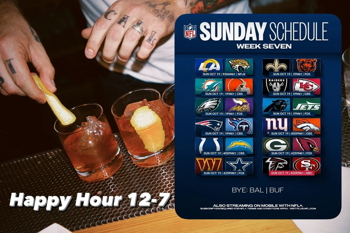 Sunday = game day at Mean Jeens 🏈🍻
We’ve got the NFL Sunday Ticket on every screen, so you can catch every matchup while you kick back with a drink in hand. Happy hour’s rolling 12–7 — come post up with the crew and watch th