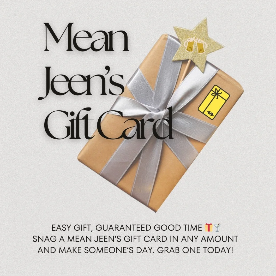 Got someone who loves Mean Jeen&rsquo;s? 🎄🍸
Our gift cards are the perfect stocking stuffer &mdash; available at the bar in any amount you choose. Swing by and grab one today.

#ChattanoogaBars #DrinkLocal #StockingStuffer