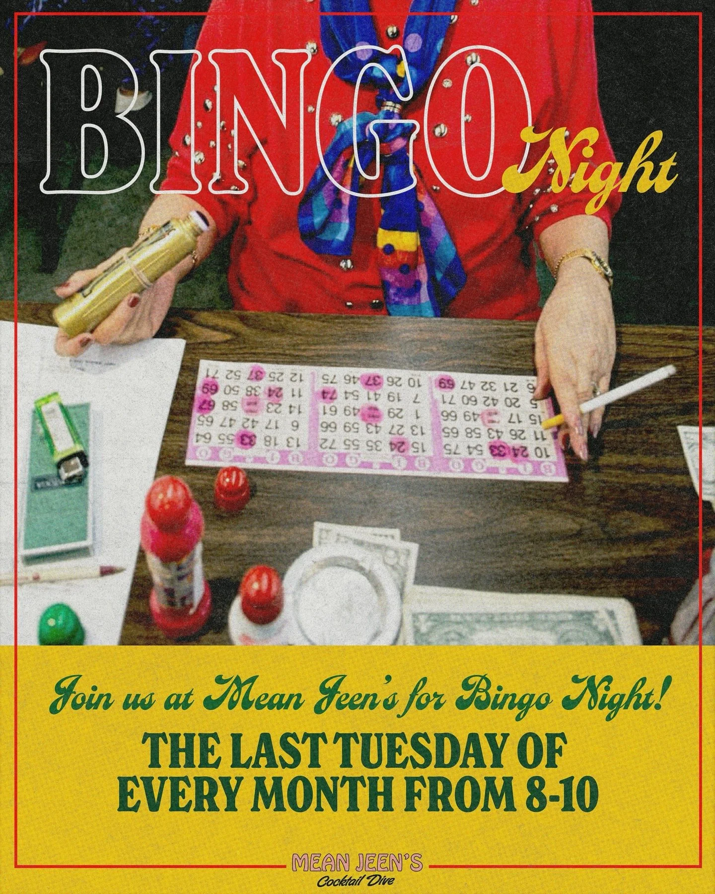 Bingo Night at Mean Jeen&rsquo;s is tomorrow!&spades;️
Cold drinks, numbers getting called, tables getting loud.

Bring your people, grab a card, and test your luck‼️🍻 

#ChattanoogaBars #ChattanoogaNightlife #MeanJeens #NoogaNights #BingoNight