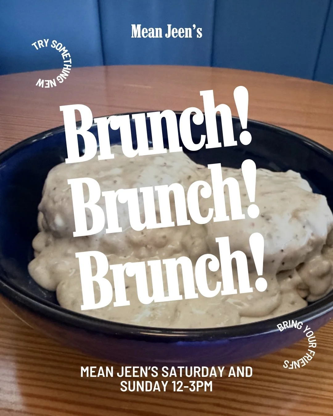 This weekend&rsquo;s brunch special 🍳

Biscuits &amp; Sausage Gravy for just $10.

Simple, classic, and exactly what brunch should be. Pull up this Saturday or Sunday from 12&ndash;3 and give it a try 🍻

#ChattanoogaBrunch #ChattanoogaFood #MeanJee