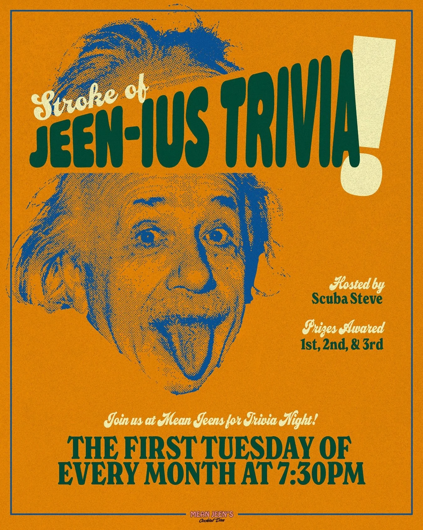 TRIVIA TONIGHT 🧠🍻

Grab your smartest friends and come test your knowledge at Mean Jeen&rsquo;s. Drinks, questions, and a little friendly competition.

See you tonight!

#MeanJeens #TriviaNight #ChattanoogaBars #ChattanoogaNightlife #NoogaNights