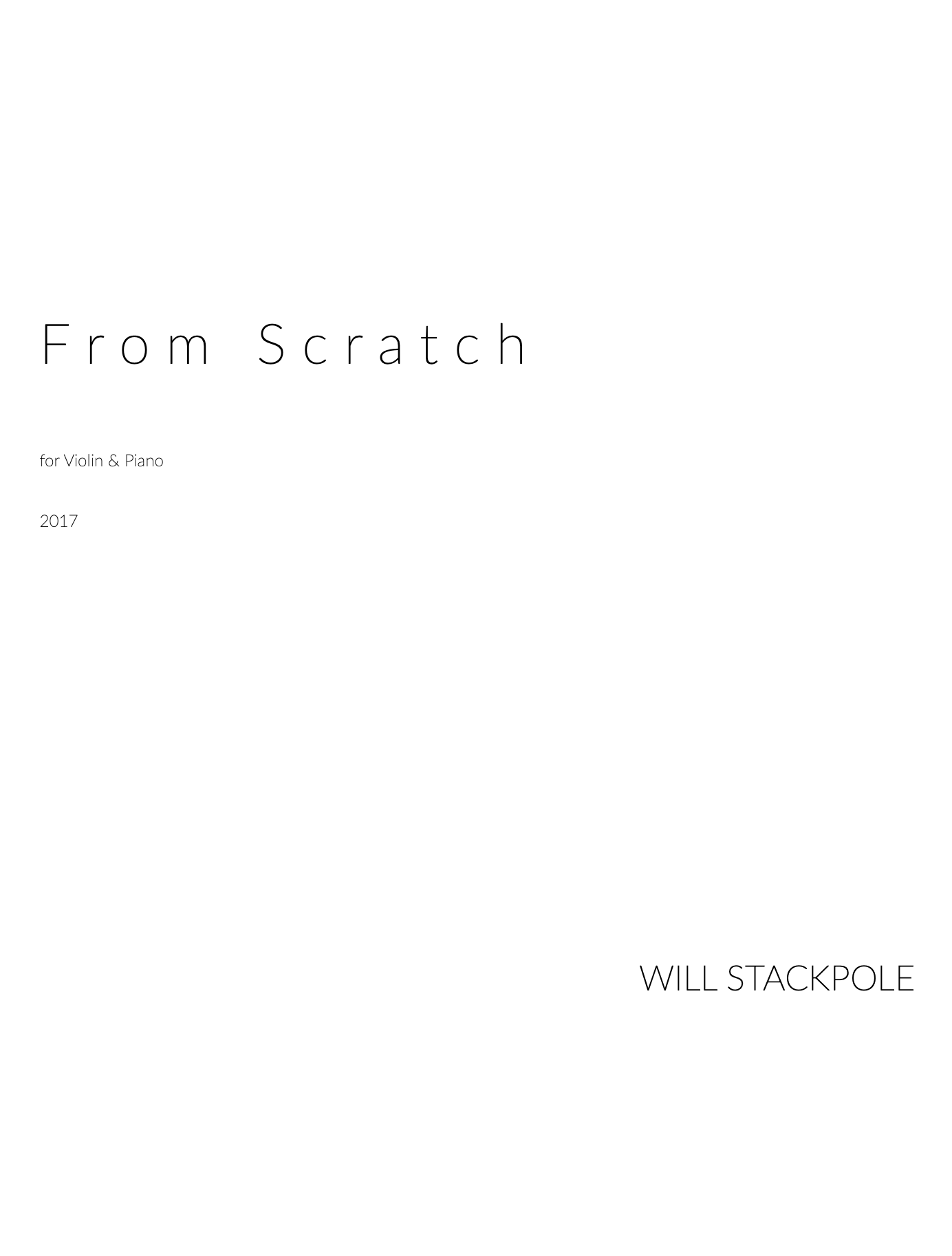 From Scratch - sonata for violin and piano [physical edition]