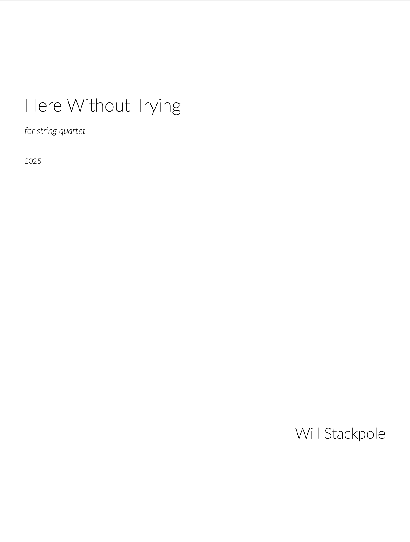 Here Without Trying [physical edition]
