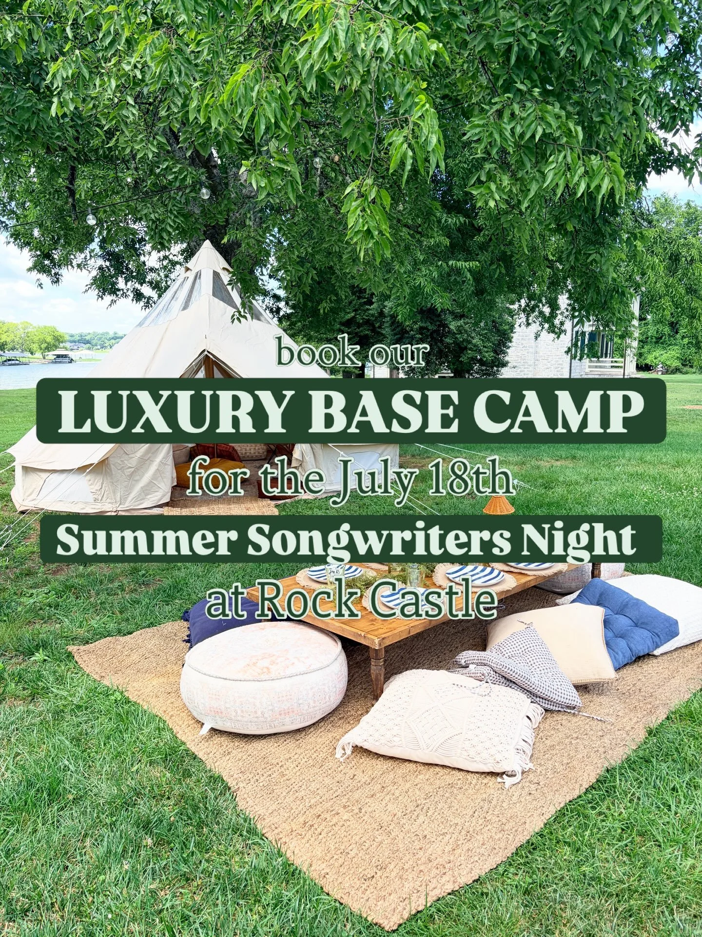 As a proud 2026 @historicrockcastle Summer Songwriter Series season sponsor we are happy to offer the special pricing to enjoy any of their scheduled concerts! We still have availability in July so send us a message to book!
&bull;
What included:
&bu