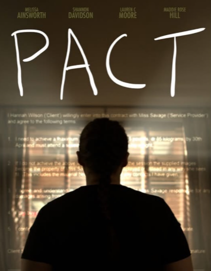 This is the poster for Pact, where Melissa played Hannah. This is currently being submitted to film festivals.