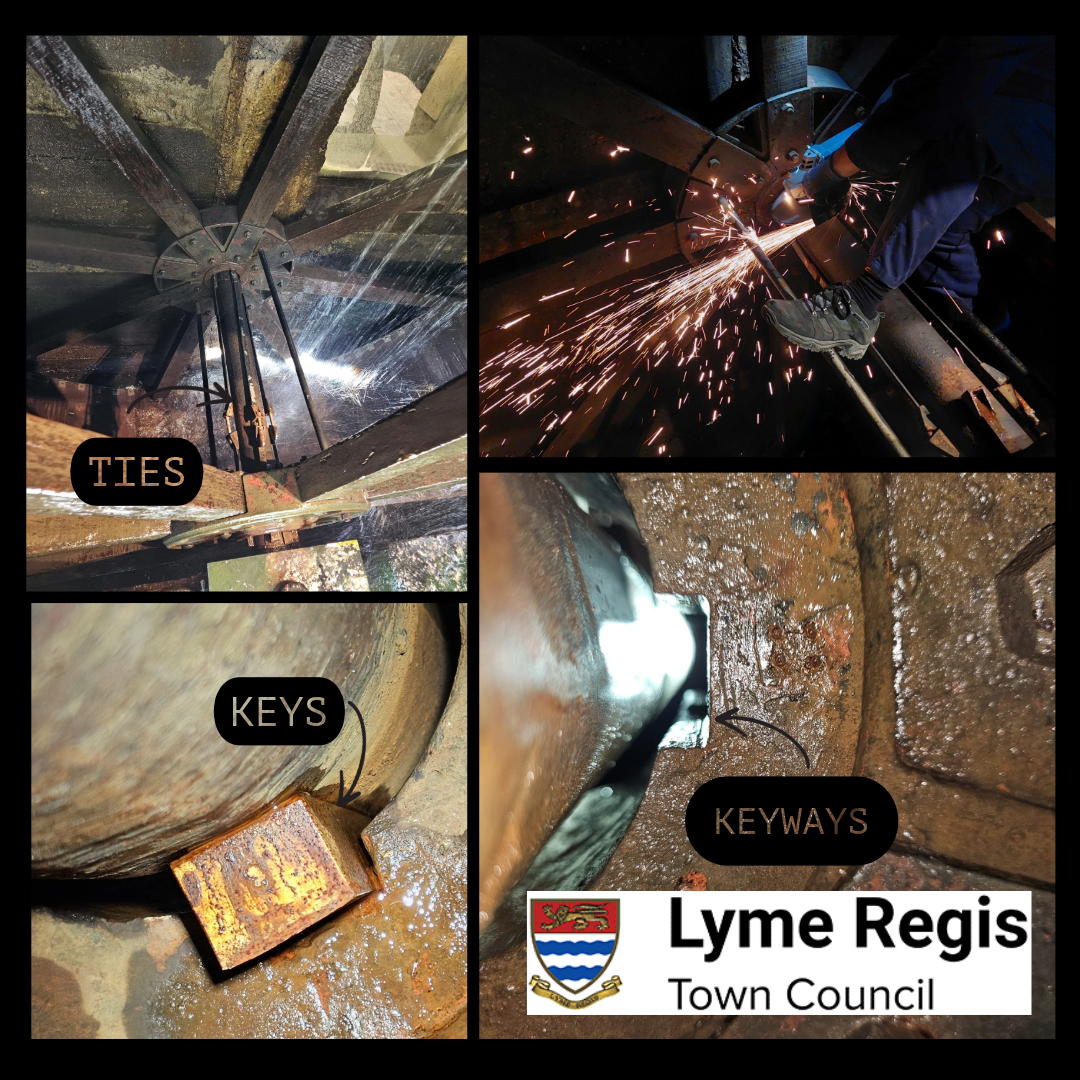 Stabilising the Waterwheel for the future - with the help of Lyme Regis Town Council