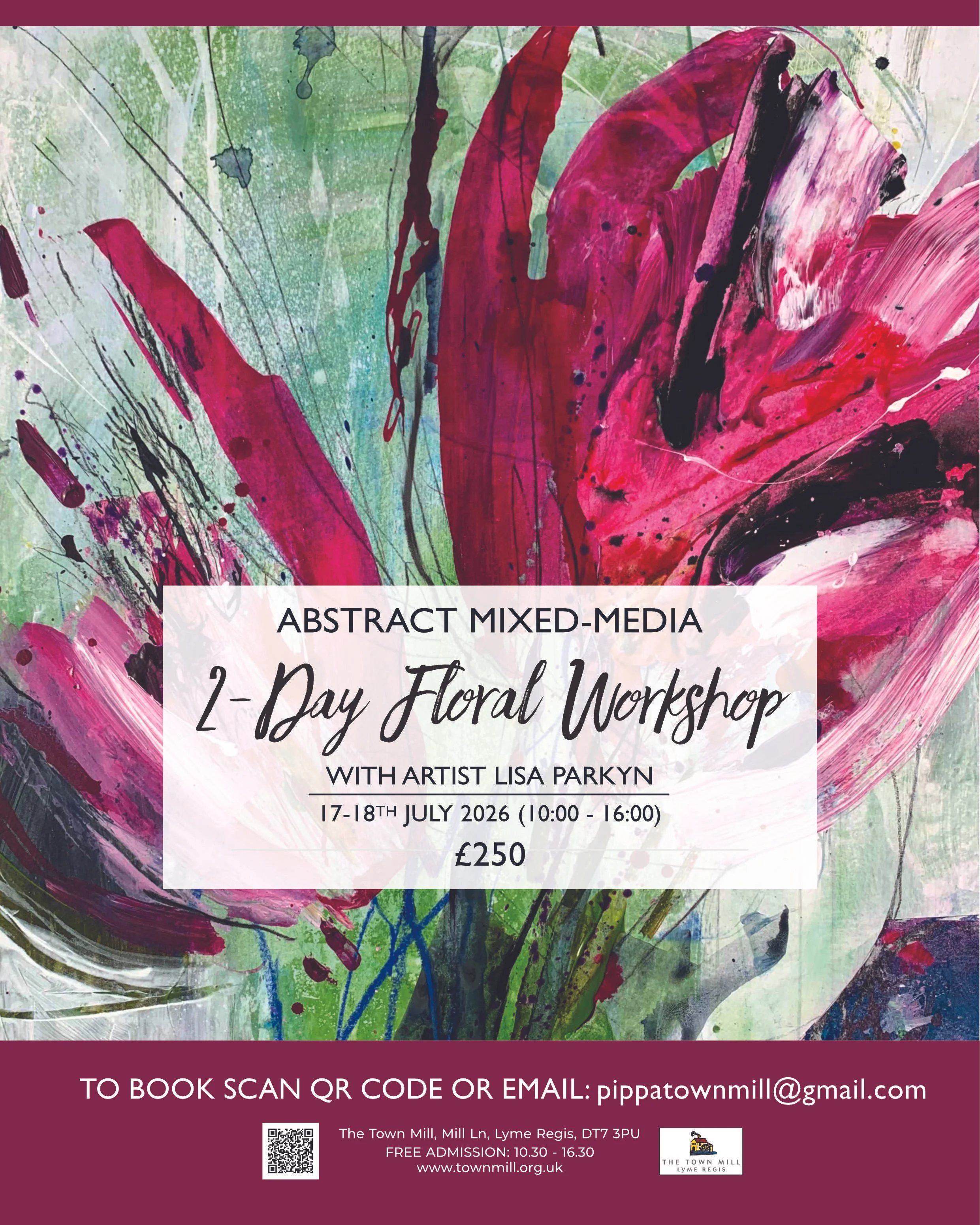 Abstract Mixed Media Floral Worksop with Lisa Parkyn - 17th & 18th July 2026