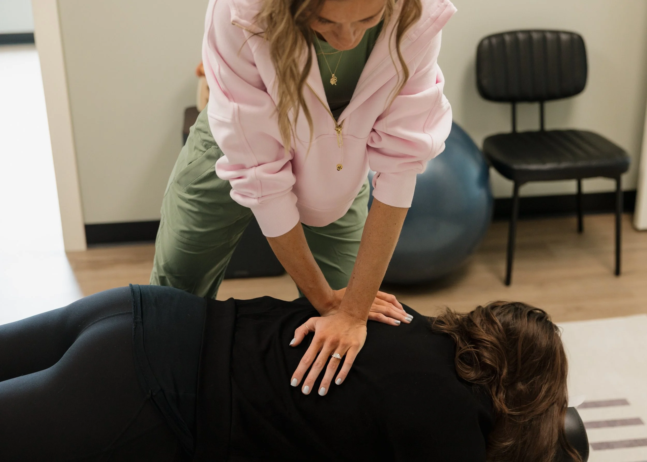 Postpartum chiropractic adjustment
