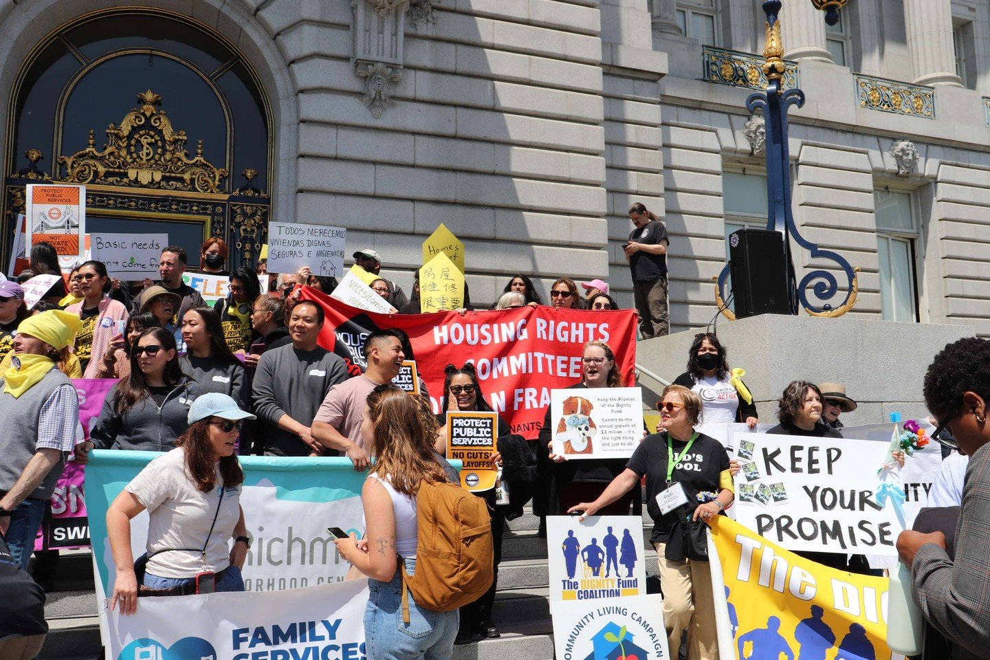 We united with our partner organizations across the city as well as different labor unions to demonstrate the PEOPLE POWER our groups represent and DENOUNCE the Mayor's proposed budget cuts which would DEVASTATE our communities. Use the following lin