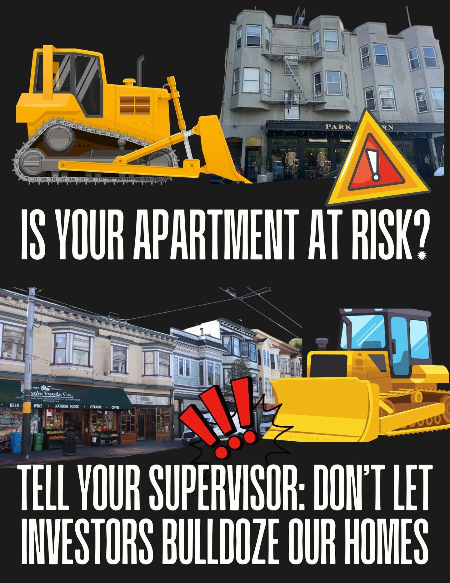Feeling spooky this Halloween? 🎃  Call your supervisor today to stop a horror movie come true (the city upzoning plan) and tell them to take tenants and small businesses off the chopping block! ☎️