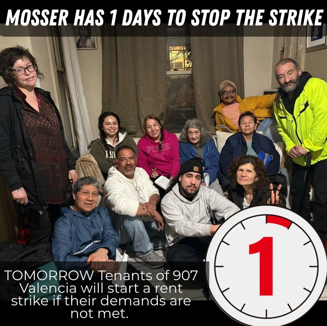 The strike starts TOMORROW! If you want to support the tenants sign on to the community support letter at bit.ly/907valencia