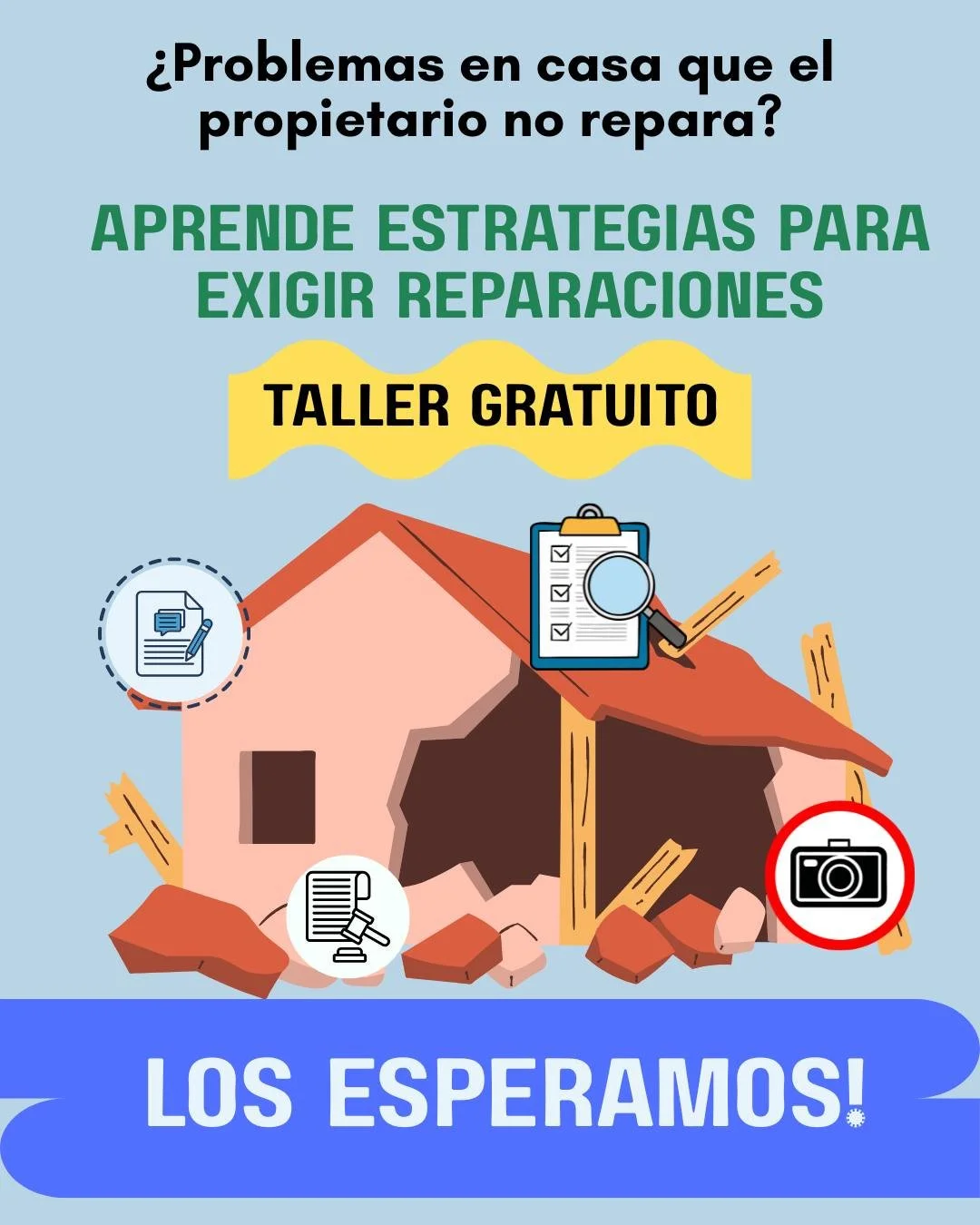 Unete uno de nuestros talleres sobre los derechos de inquilinos en San Francisco para aprender en comunidad como defenderte. Tenemos tres en las proximas semanas - reserva tu espacio hoy!