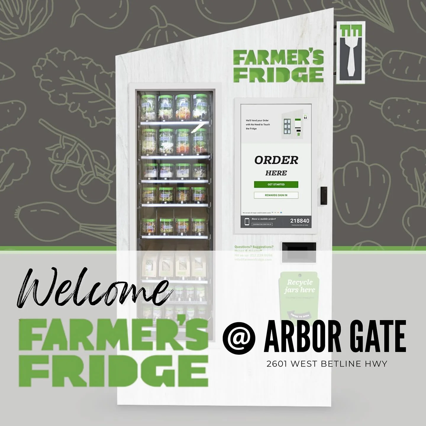 She&rsquo;s baacckkk!!! We are happy to announce that Farmer&rsquo;s Fridge is coming back to our Arbor Gate building! If you haven&rsquo;t tried a salad, wrap or bowl yet, give it a shot&hellip;their chef-crafted meals are fresh, delicious, and nutr