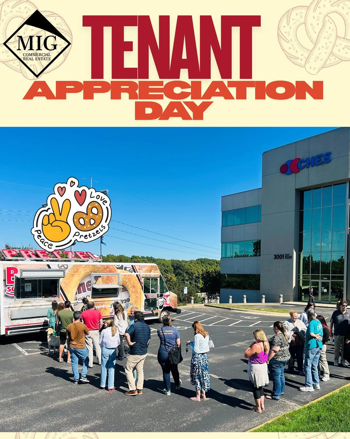 We&rsquo;re &ldquo;knot&rdquo; kidding&hellip;we love our tenants! 🥨 Thanks for being a part of our MIG family! a big thank you to Ben&rsquo;s Soft Pretzels for serving up their unbelievable pretzels!