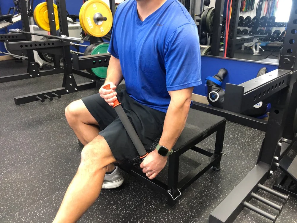 Rolling with the Tiger Tail for the outer quads/IT band..