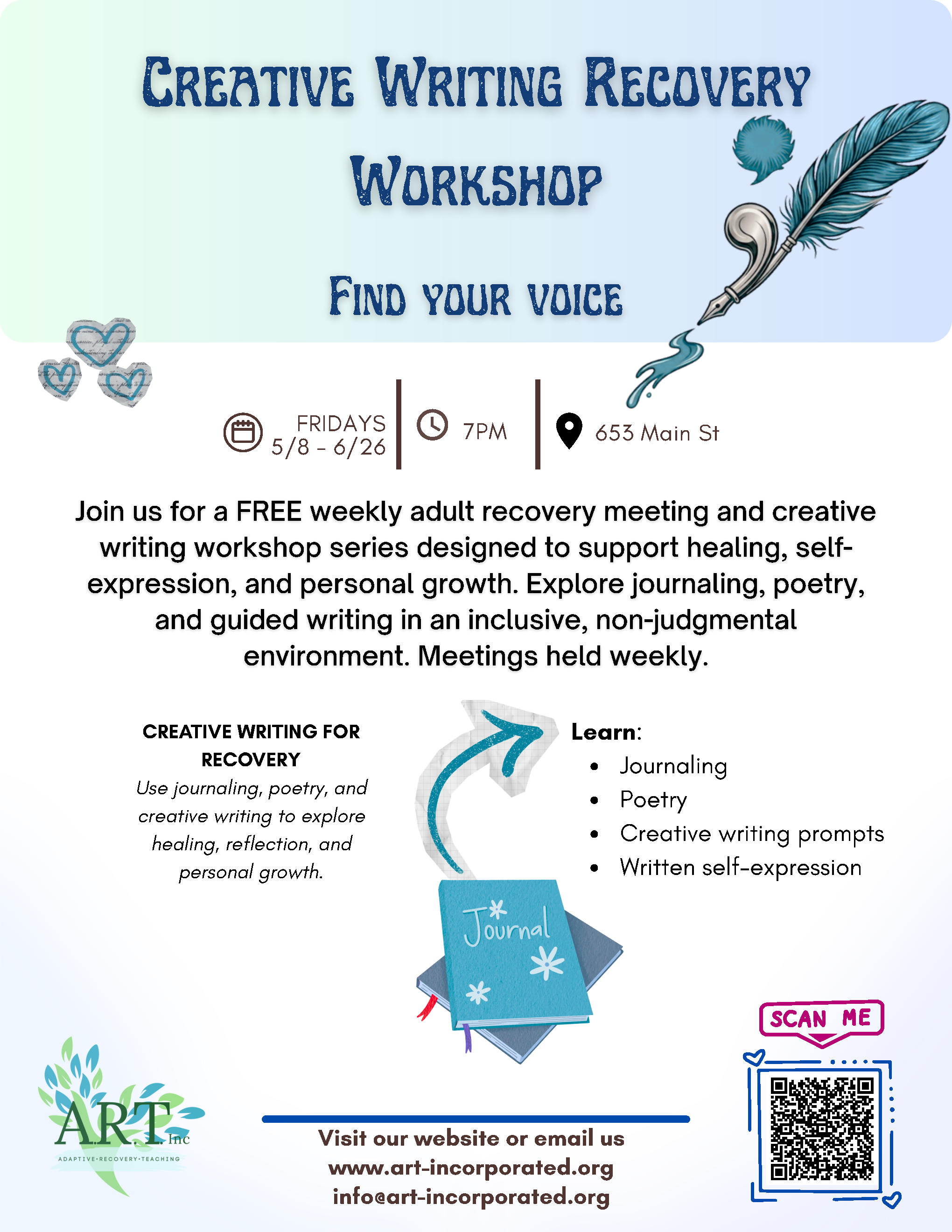 ADULT CREATIVE WRITING RECOVERY MEETING/WORKSHOP
