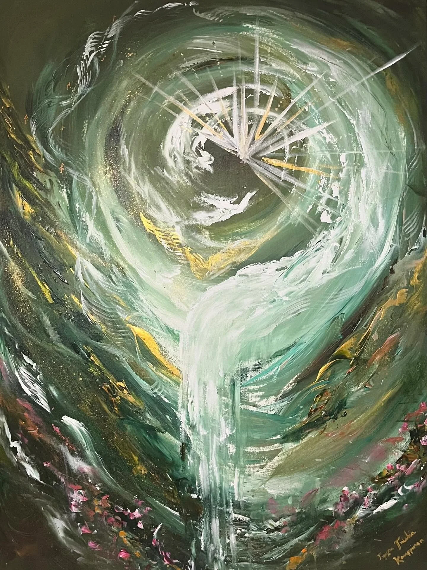 KULTAISTEN SIIPIEN KANNATTELEMANA

&rdquo;Suonsilm&auml;st&auml; sin&auml; nousit valkoisen linnun siivin kuusen kuiskiessa - t&auml;ss&auml; voit lev&auml;t&auml;, suojelen sinua. 

Pystyt mihin vaan yhdistym&auml;ll&auml; veden virtaukseen. Villin&