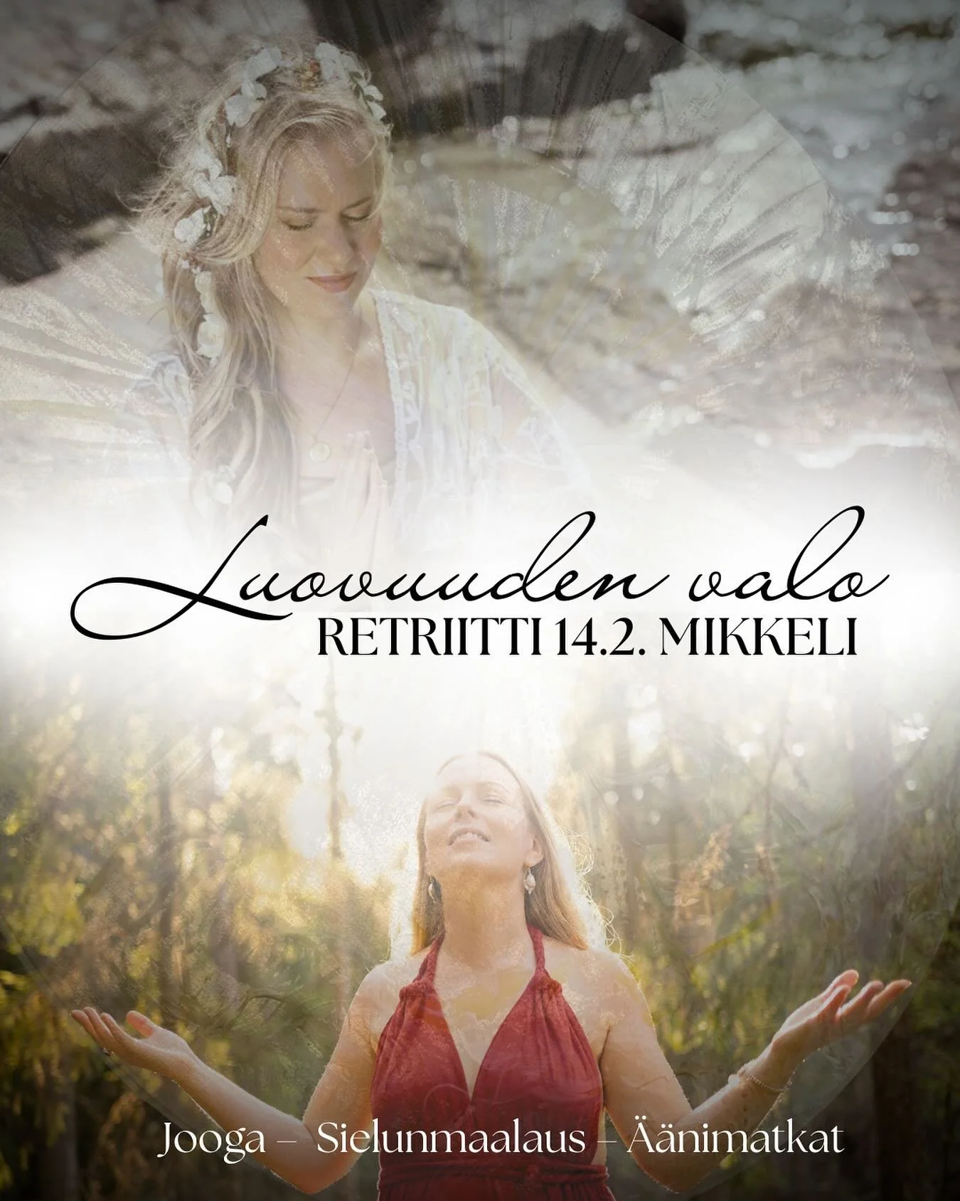 Tunnetko syv&auml;n kaipauksen luovuuden vapaalle virtaukselle ja oman sis&auml;isen valon vahvistamiselle? Tai haluaisitko luoda syvemp&auml;&auml; yhteytt&auml; itseesi luovuuden keinoin? 😍

T&Auml;&Auml; RETRIITTI ON SULLE 🫶

Ollaan luotu yhdess