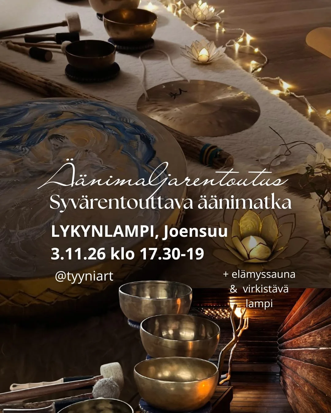 L&auml;mpim&auml;sti Tervetuloa lep&auml;&auml;m&auml;&auml;n, pys&auml;htym&auml;&auml;n ja rentoutumaan syv&auml;sti sointujen ja s&auml;velten lempe&auml;ss&auml; syleilyss&auml; tunnelmallisen Lykynlampi Cafen @lykynlampi hirsiseinien suojissa ta