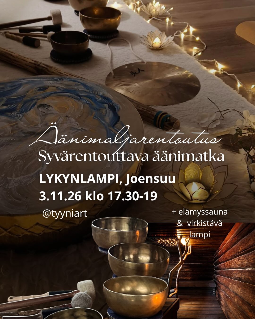 L&auml;mpim&auml;sti Tervetuloa lep&auml;&auml;m&auml;&auml;n, pys&auml;htym&auml;&auml;n ja rentoutumaan syv&auml;sti sointujen ja s&auml;velten lempe&auml;ss&auml; syleilyss&auml; tunnelmallisen Lykynlampi Cafen @lykynlampi hirsiseinien suojissa ta